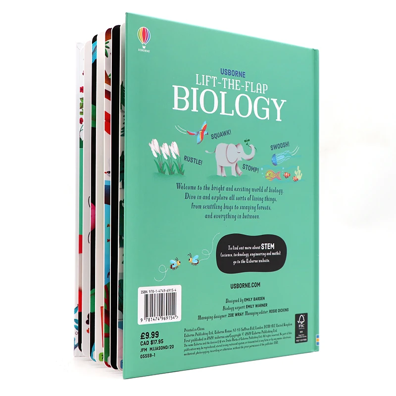 Usborne Liift The Flap BIOLOGY English Educational Picture flap Book Baby Children Learning Board Gift Hardcover | Игрушки и хобби