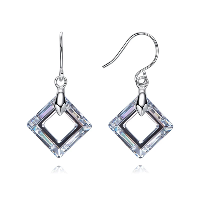 Украшенные кристаллами Сваровски серьги-подвески из кристаллов европейские