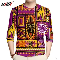 ujwi man 3d long sleeved tees breathable longsleeve top comfortable african animal graphic print sleeve top fashion flowers 5xl