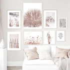 Скандинавский природный пейзаж, холст, живопись, трава, мост, пляж, закат, настенный плакат, искусство, современная картина, Декор для дома