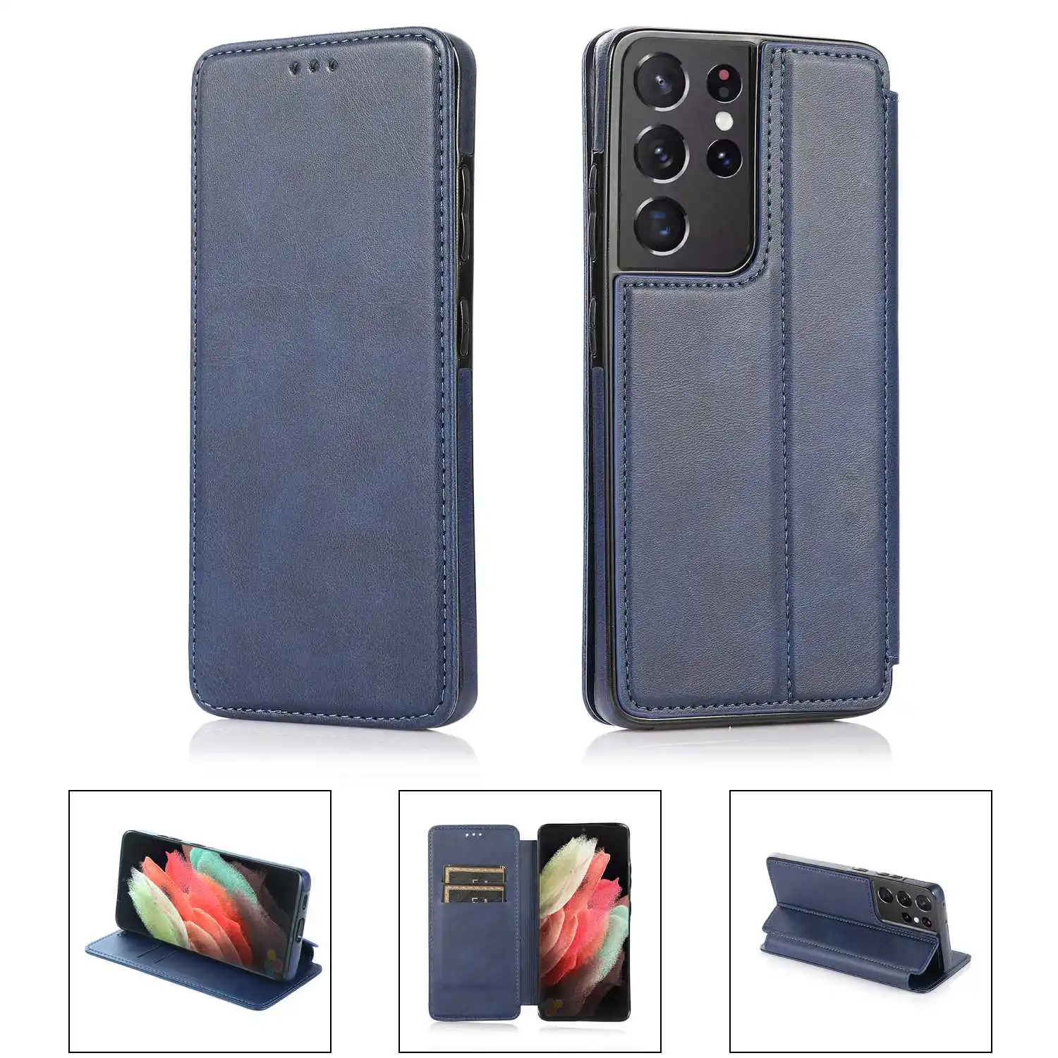 

For Samsung Note 20 Ultra 10+ 9 8 Magnetic Flip Leather Case Strong Magnet Wallet Bag For Galaxy S21 S20 S10 S9 S8 Plus Ultra