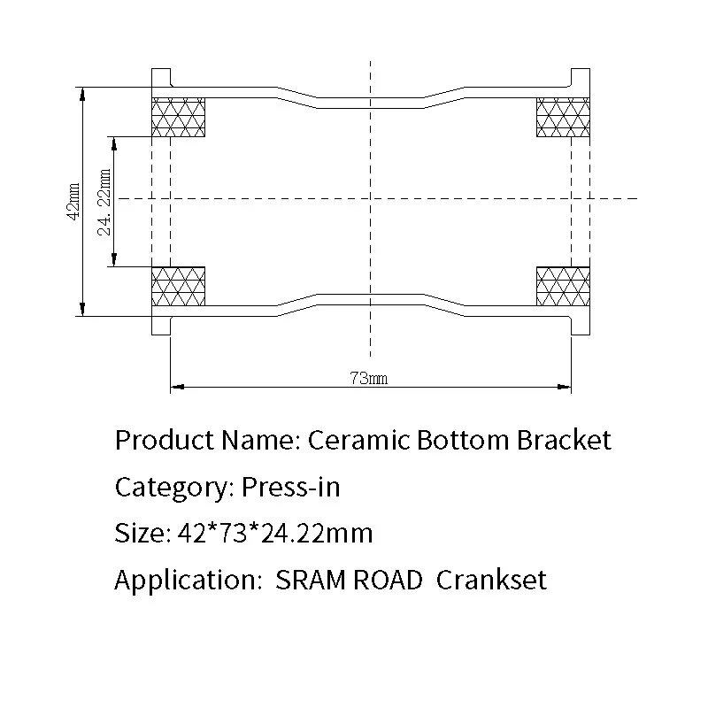 BB30 73 SRAM Road Hscer ceramics Bottom Bracket BB30 PF30 BSA ROAD MTB bicycle bearing - Цвет: BB30 73 SRAM Road