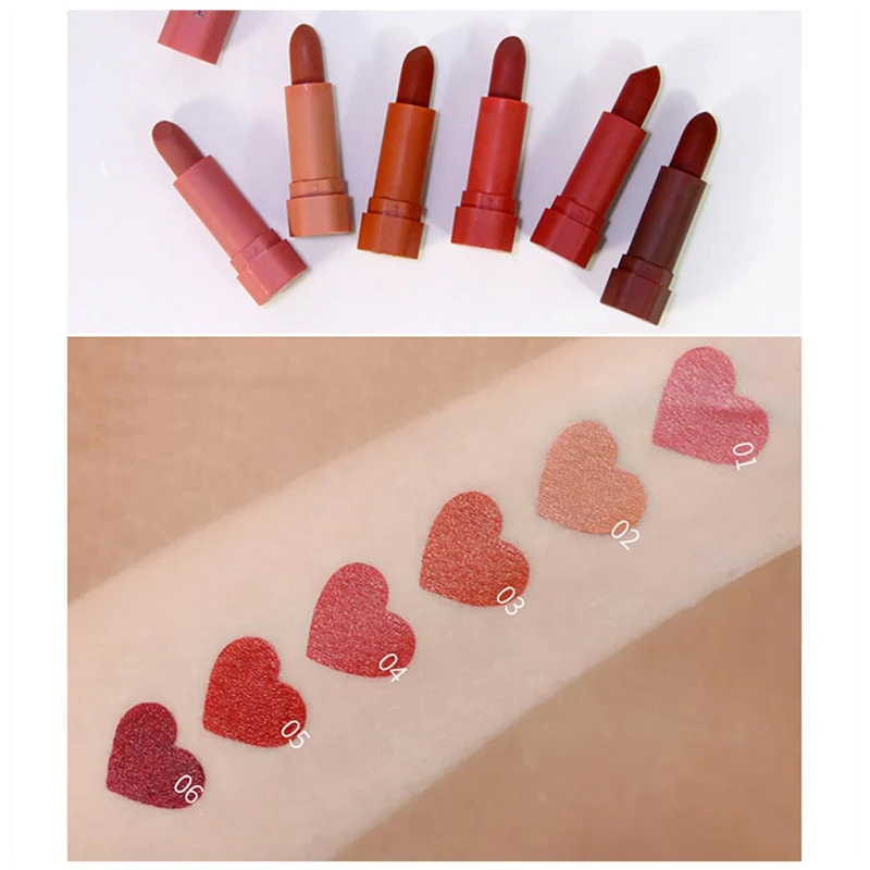 New 6 pcs Matte Lipstick Set Waterproof Shimmer Long Lasting Moisturizing Non-stick Cup Exquisite Kit |