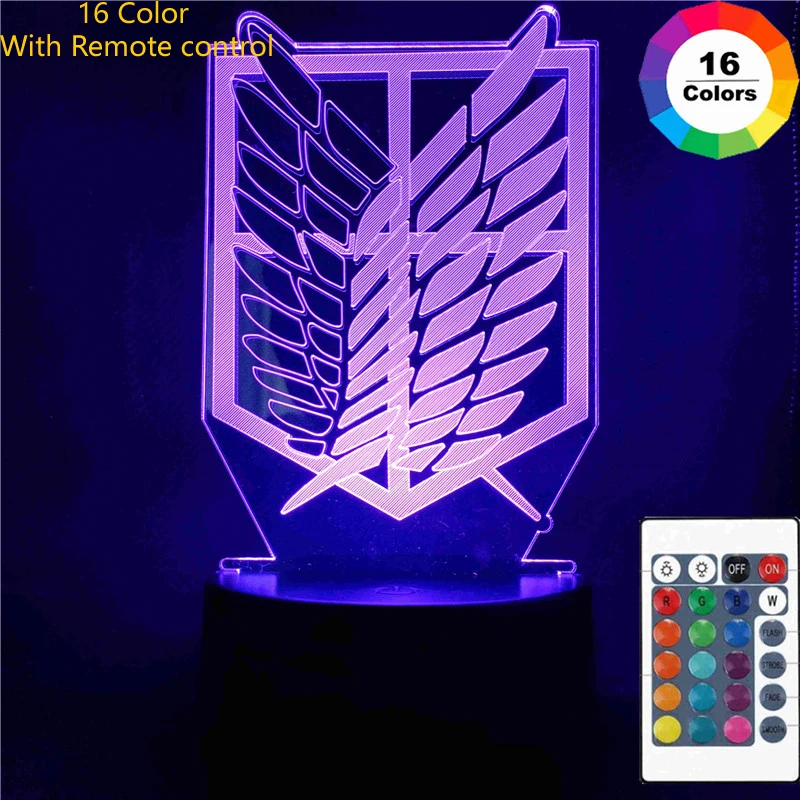 

Фигурка игрушечная «атака на Титанов», светодиодная ночсветильник в спальню, детская фигурка