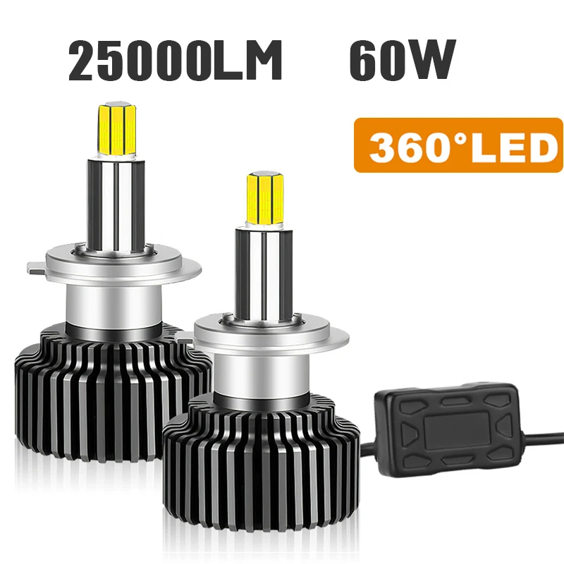 

H7 H4 LED 360 H1 25000LM 6 сторон фары Canbus HB3 HB4 9012 Led H11 H8 9006 9005 Автомобильная лампа диодная противотуманная фара для авто 6000K 12V