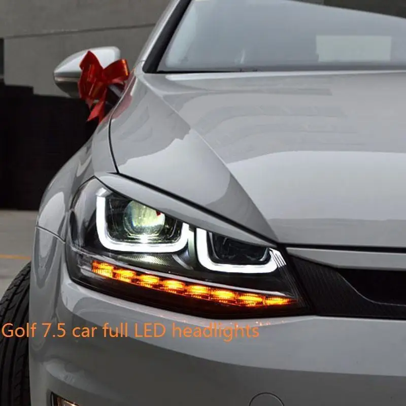MODEL P Cob Стайлинг Neblineros Para Авто дневные ходовые части Автомобильные светодиодные фары автомобильные фары в сборе 18 для Volkswagen Golf 7 - Цвет: MODEL P
