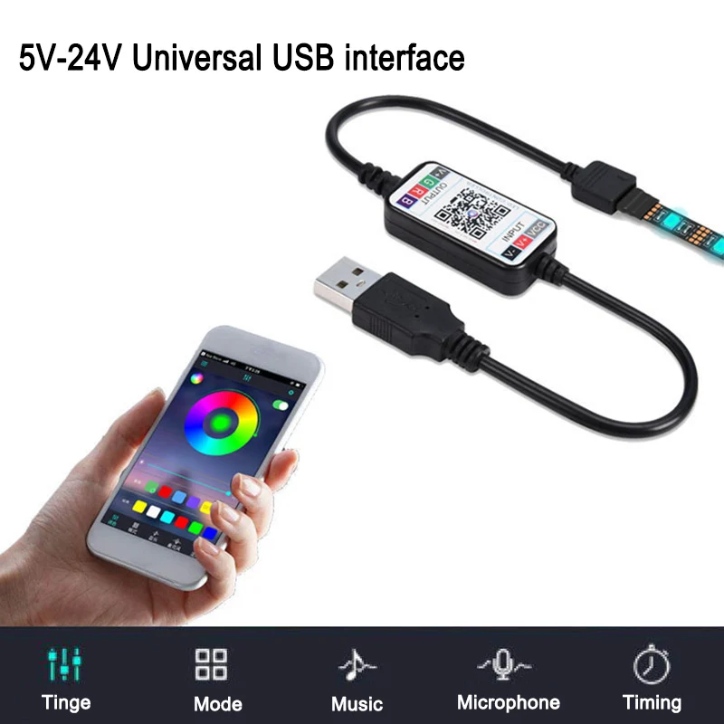 

Dimmer Adjust Brightness Usb Cable 4.0 Mini Wireless Dimmer For Hotels Bars Smart Phone Control Rgb 5-24v