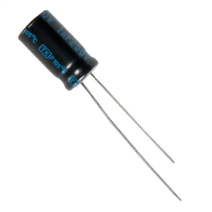 Конденсатор электролитический 1x250 (6 3x11) TK Jamicon 105C | Электронные компоненты и