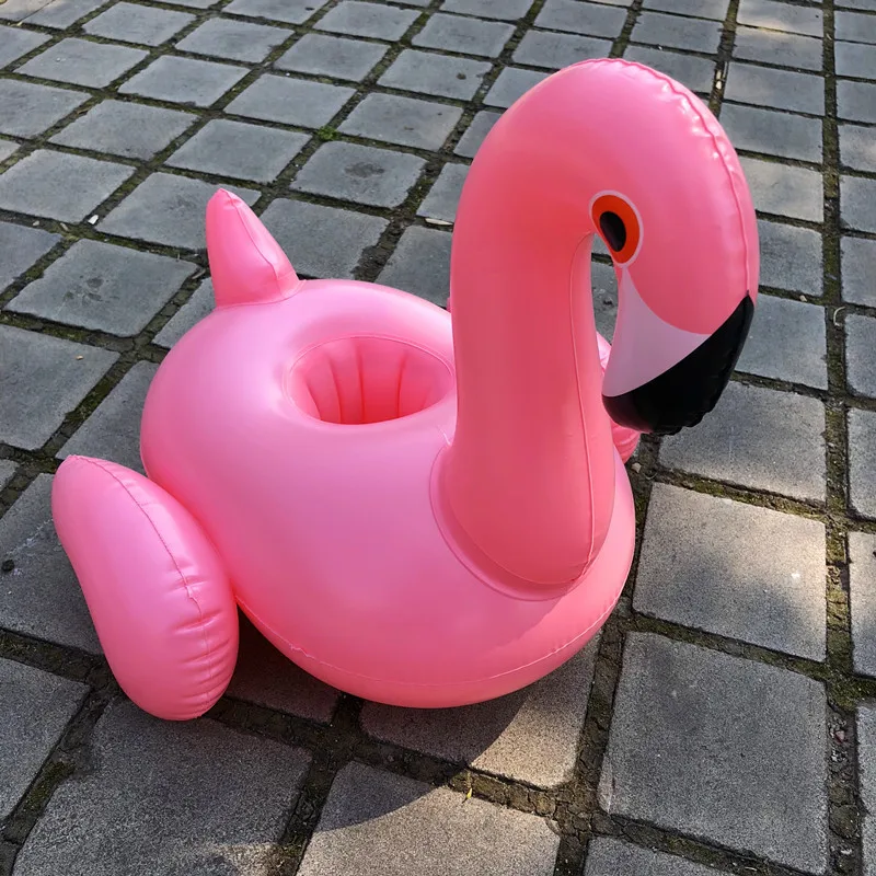 5 шт. ПВХ надувные мини милые Фламинго держатель для напитков плавающий