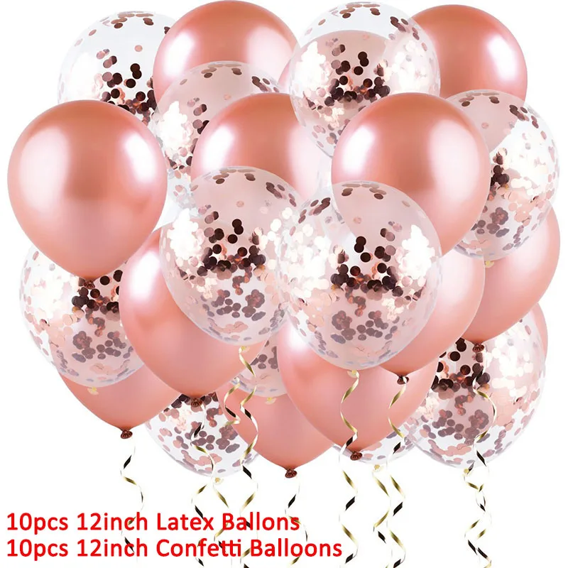 16 дюймов Baby Shower Фольга воздушные шары BabyShower вечерние украшения его для мальчиков и девочек с изображением слона Пол раскрыть игры с надписью Oh Baby столовых принадлежностей - Цвет: 20pcs rose gold