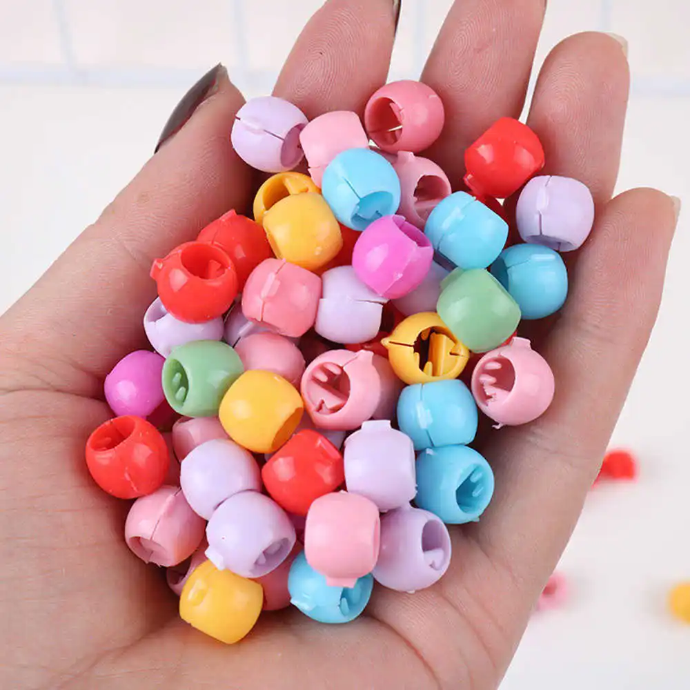 

30/80 beautiful mini sweet color hair clip claw hollow plastic hairpins for girls simple fashion braid headwear