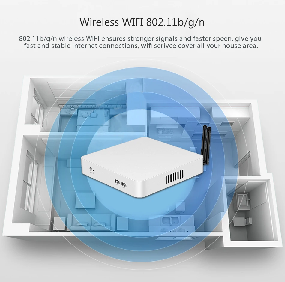 BEBEPC HTPC Mini PC Intel Core i7 7500U Windows 10 Pro Office Computer USB6 Cooler Fan WiFi HDMI Gaming Mini 4K Desktop TV Box