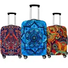Модный кожаный чехол для чемодана в богемном стиле с принтом для путешествий эластичный пылезащитный чехол для багажа защитный чехол