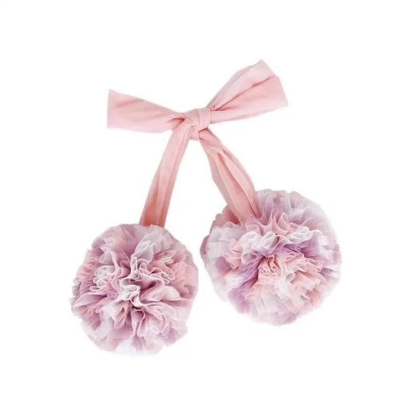 Pink purple white INS, нордическая сетка, шарик из пряжи, детская палатка, Москитная детская комната, украшение на стену, подвесные украшения, подвеска для девочек, принцесса, кровать, Декор, реквизит - Цвет: Pink purple white