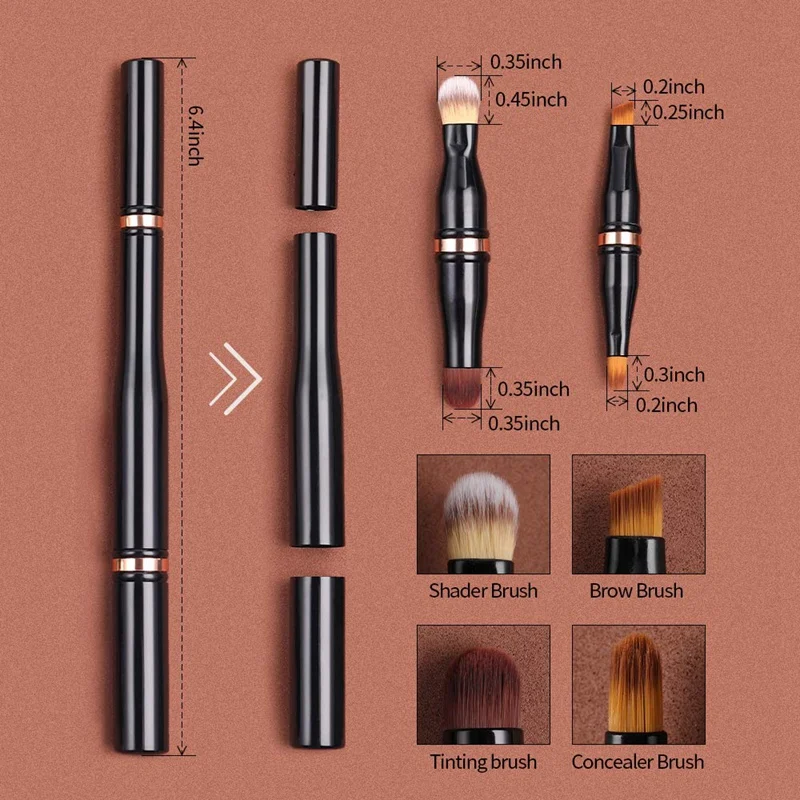 

3Pcs Makeup Brush Set, Foundation Brush and Lip Brush Mixed Use, Used in Powder, Milk or Liquid Form