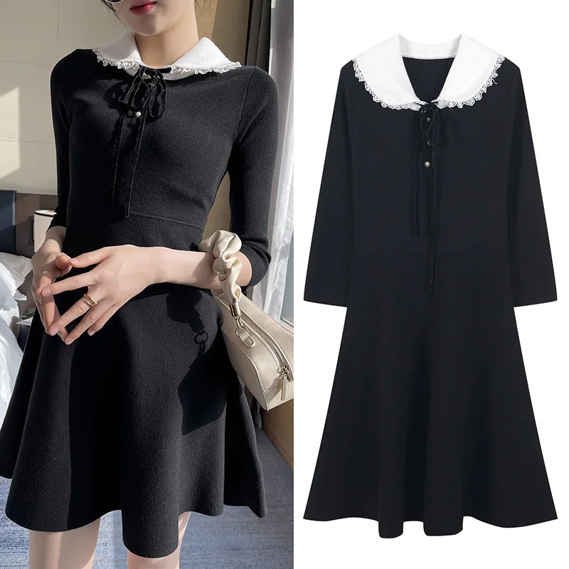 

Vetement Femme 2021 Robe Longue Femme Robe Noir Robe Pull Femme Mode Femme Robe Chic Robe Hiver Femme Designer Clothes