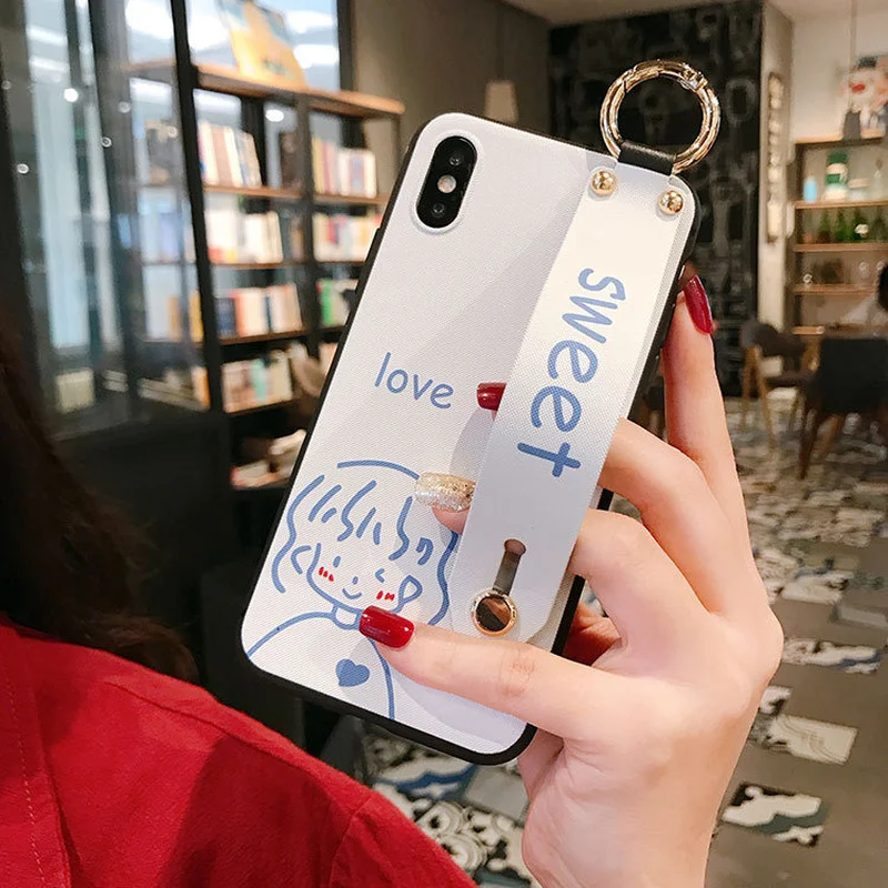 

Cartoon Wristband Iphone 11 Phone Cases Huawei P30 Couple Xs Tpu Back Cover