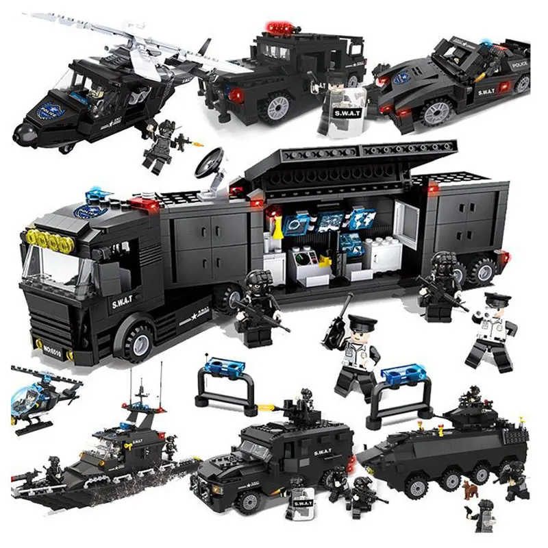 254 шт. Детский конструктор Городская полиция|Блочные конструкторы| |