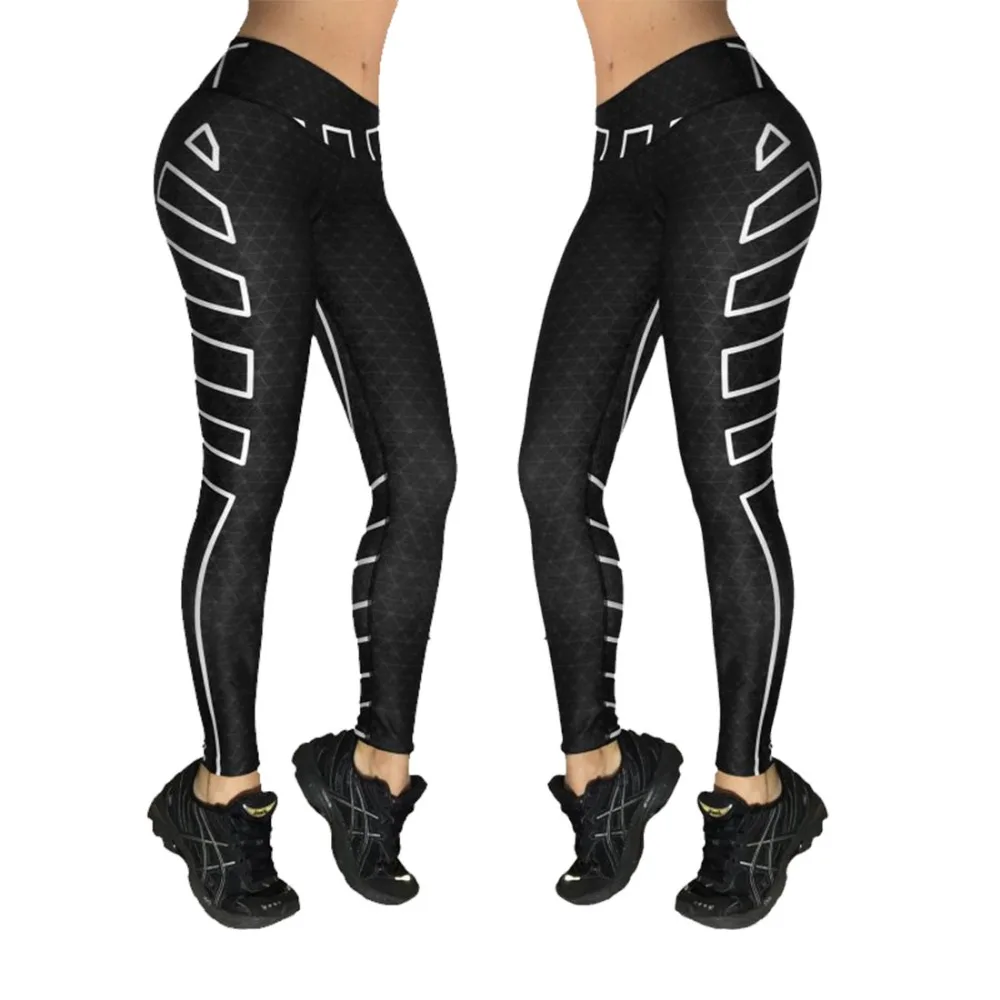 Повседневные черные облегающие леггинсы из полиэстера с высокой талией Новая