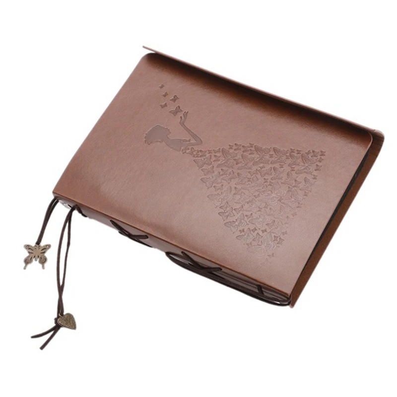 Винтажный кожаный DIY Фотоальбом с карманом Polaroid фото стикер держатель для