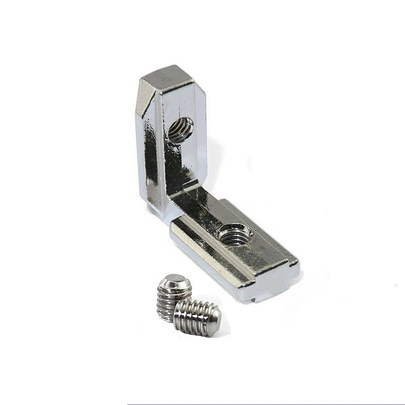 5/10/20pc T Slot L-Shape 2020 Aluminum Profile Interior Inner Corner Connector Joint Bracket With M4 Screw For Extrusion Slot-6 - купить по