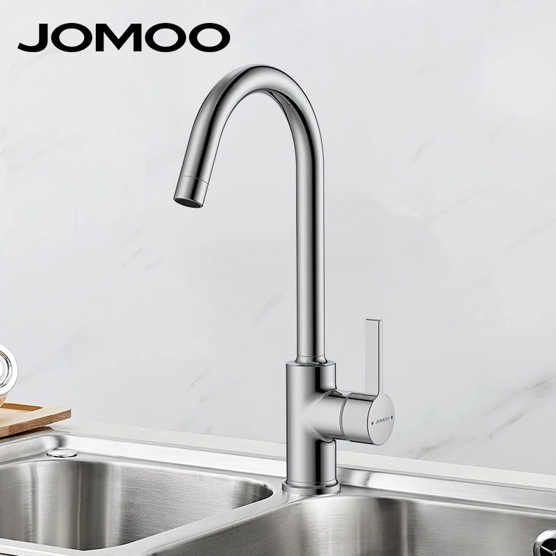 

JOMOO Kitchen Faucets 360° Rotation Lead-Free Brass Spring Cold & Hot Tap Pipe Bar Sink Drinking Water Single Handle Single Hole