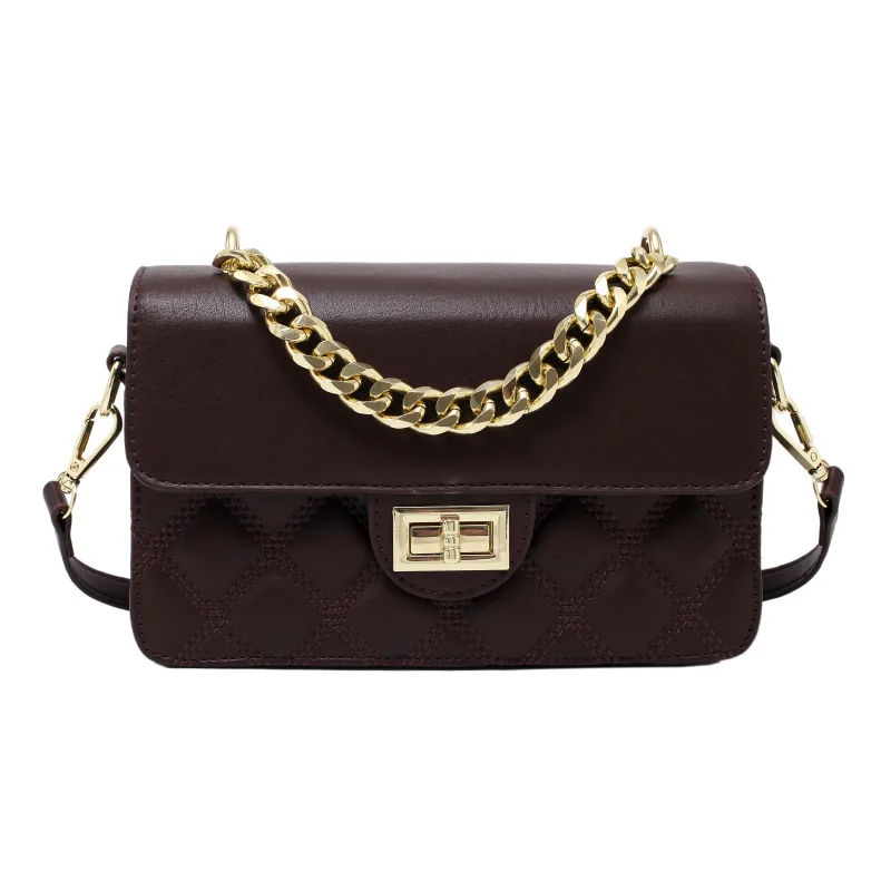 

Casual bag female 2021new spring and summer fashion Korean version of thetexture portable messenger bag net red small square bag