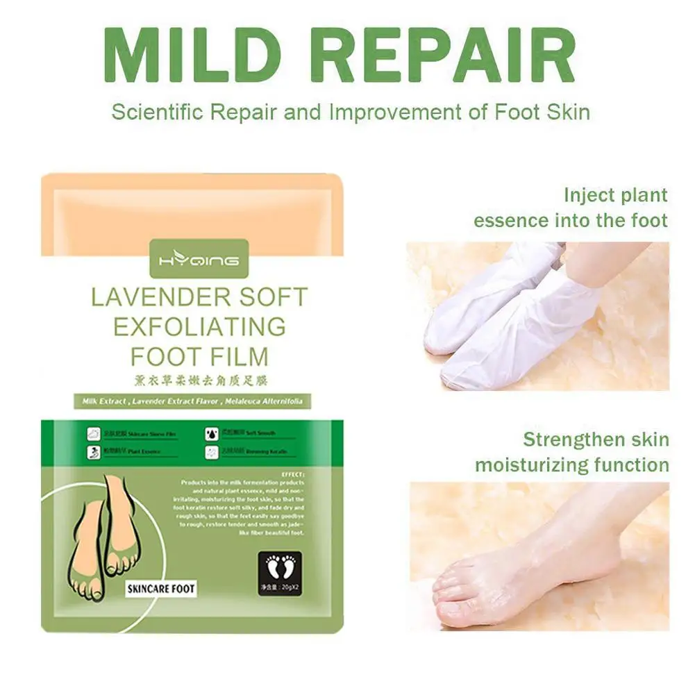 Lavender Plant Exfoliating Foot Mask Mild Moisturizing And Smooth Skin Rejuvenation Dry Peeling Heel Care | Красота и здоровье