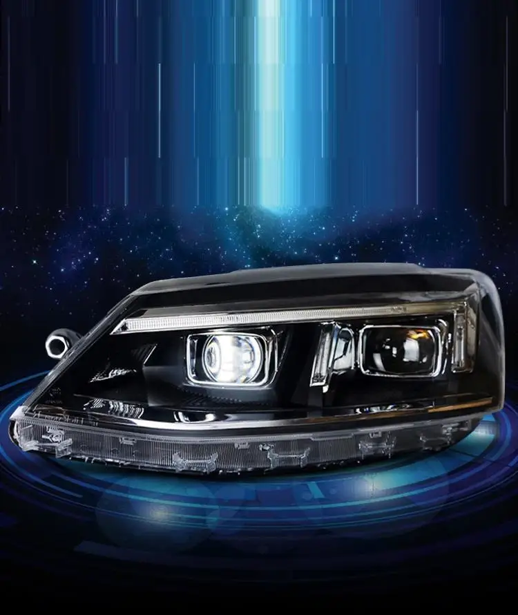 Автомобильные ходовые части Neblineros Para автомобильные Drl светодиодные фары автомобильные фары в сборе 12 13 14 15 16 17 для Volkswagen Sagitar