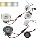 Приглушаемая миниатюрная светодиодная сменная лампочка с COB матрицей, светодиодный драйвер в черномбелом корпусе, 110 В, 220 В, 85-265 в, 3 Вт