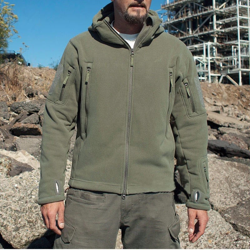 Куртка MAGCOMSEN Мужская Флисовая армейская тактическая одежда в стиле милитари для