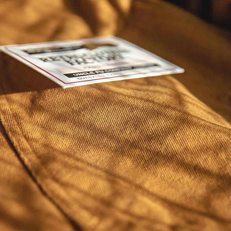 Мужская повседневная куртка Maden из хлопчатобумажной ткани коричневого цвета в