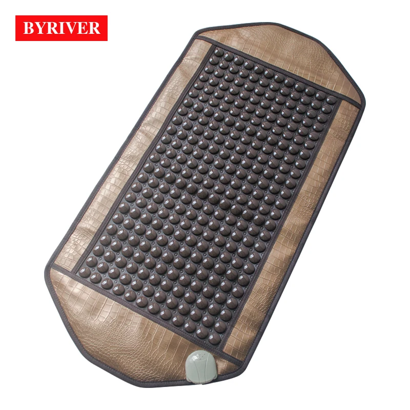 BYRIVER 92*45 см натуральный турмалиновый нагревательный коврик, Корея Дальний инфракрасный луч тепловой матрас, облегчение боли в спине, подарок для папы мамы
