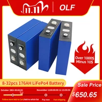 8 32pcs new 3 2v 200ah lifepo4 battery pack cell rechargeable batteries for electric car rv solar energy usuk tax free