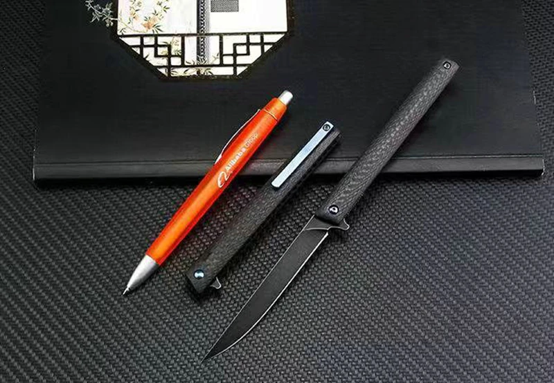 Esiwo EDC Складной нож m390 титановый из углеродного волокна Флиппер Карманный для кемпинга спасательные тактические ручки ножи спасательный подарок инструменты для выживания