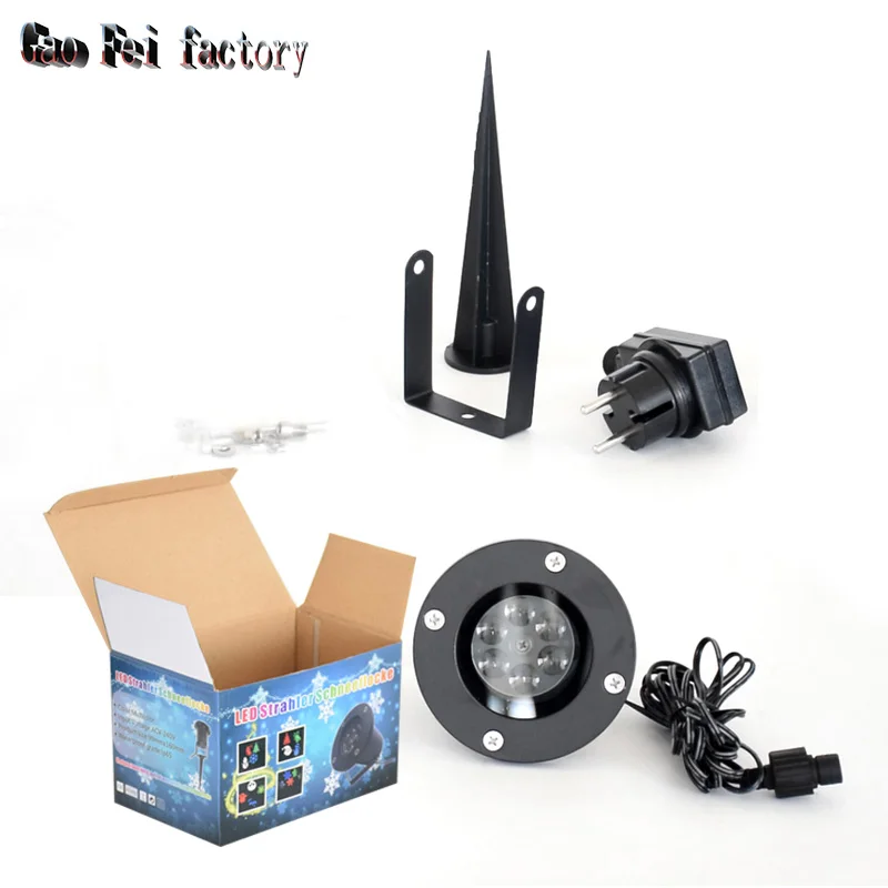 Disco Рождественские огни проектор светодиодные лампы в форме снежинок движущийся