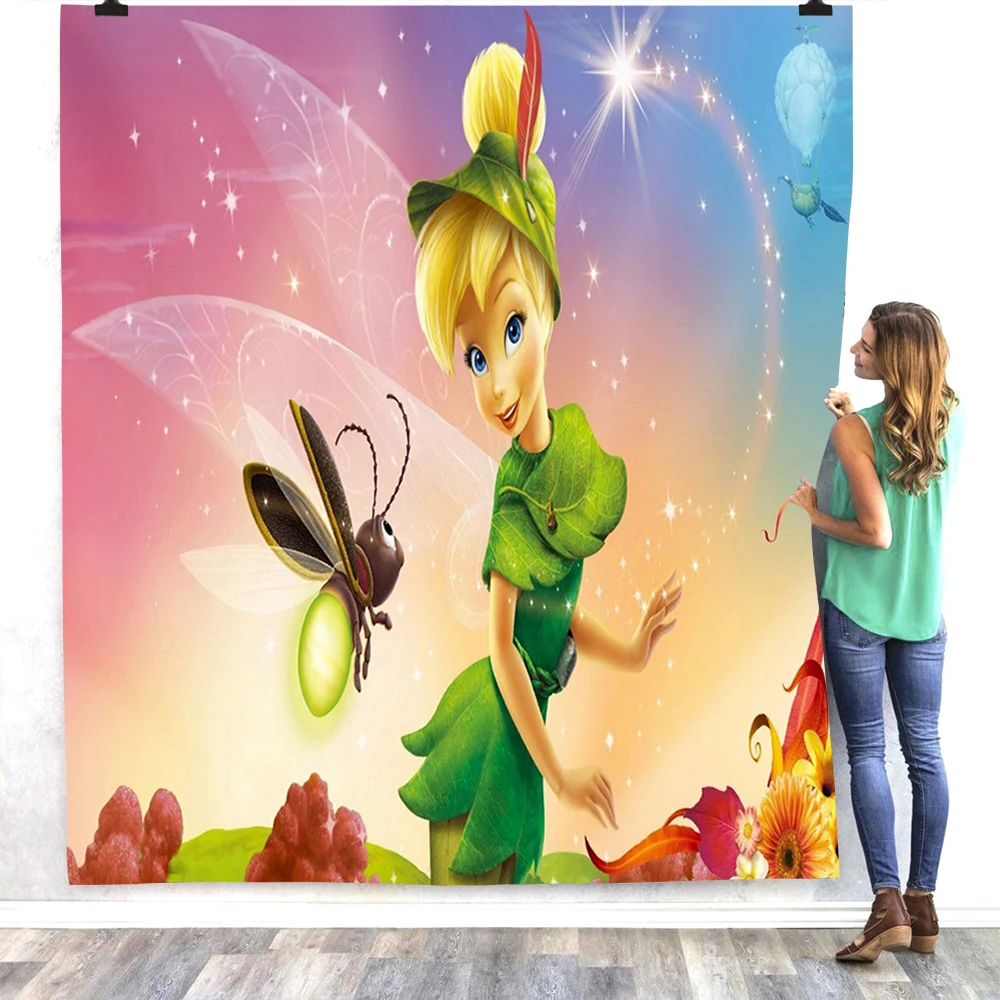 Флисовые одеяла Tinkerbell для девочек украшение спальни с изображением Феи цветов
