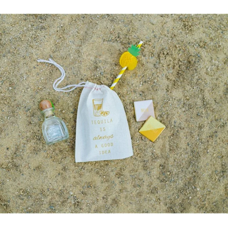 

Tequila Is Always A Good Idea personalised bridesmaid survival kit bags wedding Tequila gift bag Bachelorette welcome Favor bags