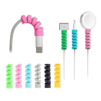 100pcs spiral usb cable organizer management wire protector for charging data earphone mouse line cable wire