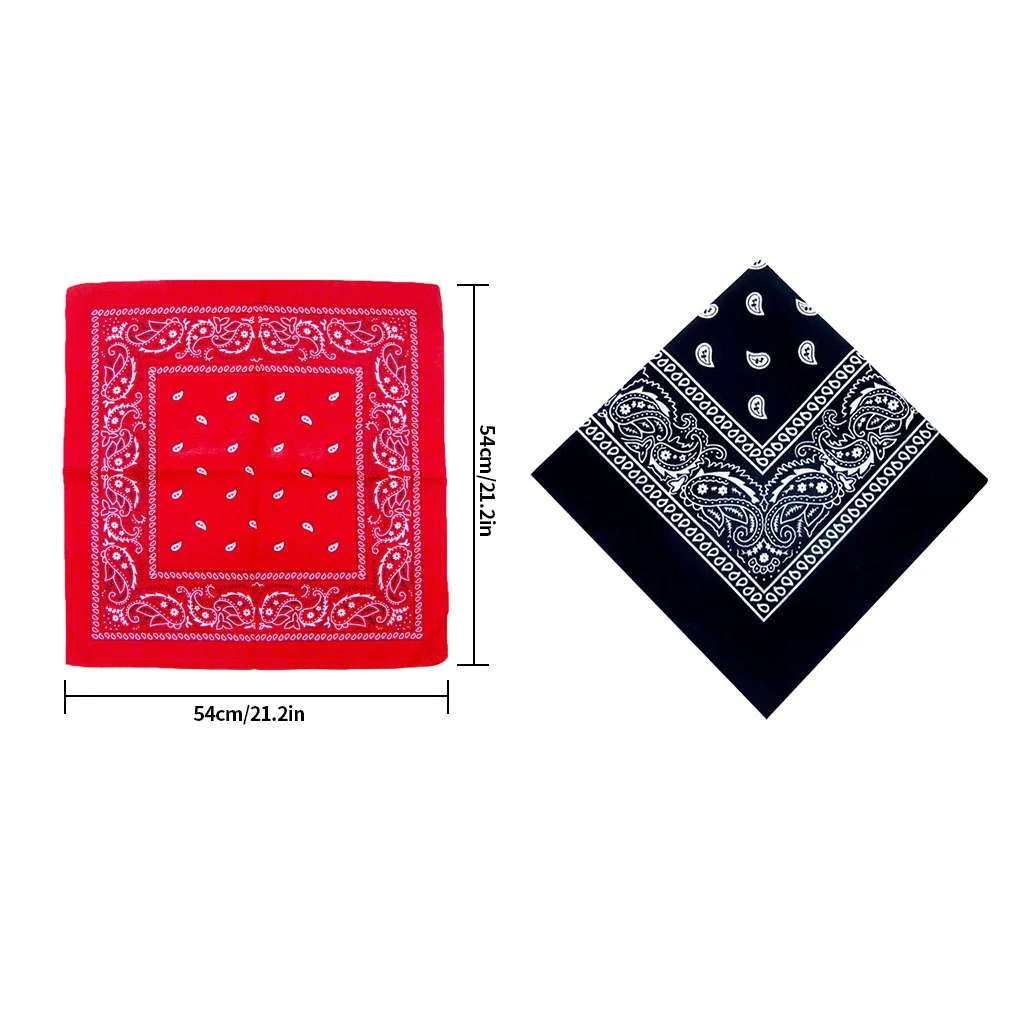 

Fashion Hip Hop Men Women Bandana Sports Headwear Paisley Bandana Wrist Hairwrap Double Sided Head Wrap Scarf Headwear