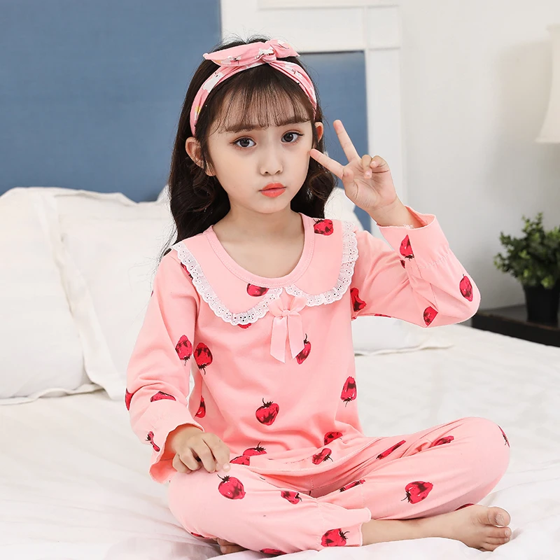 

Cute Style Pajamas Suit Girls Sleepwear Set Atumn Winter Pajamas Set Big Girls Pajamas Set Teens Loungewear Mother Pajamas