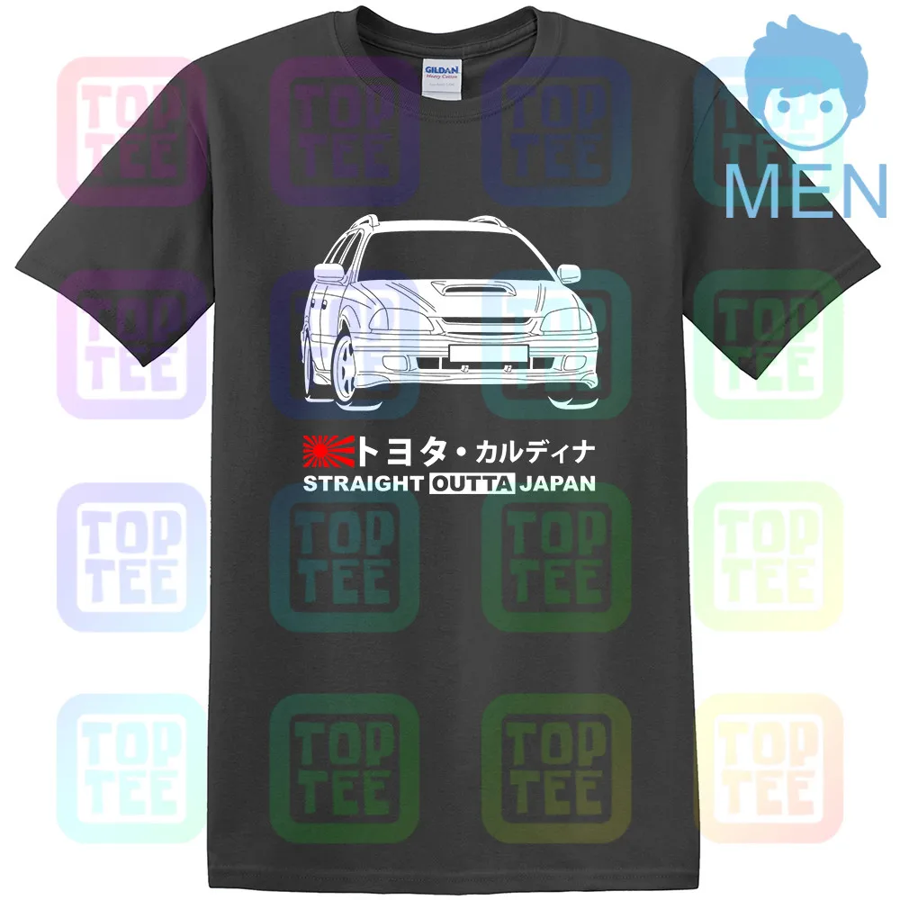 Темно-серый GT-shirt Toyota Caldina GT-T ST215W '97-'99 футболка - Цвет: Темно-серый