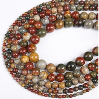picasso jasper gemstone loose beads for diy bracelet jewelry making bead 46810mm