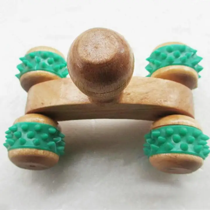 Массажер для тела деревянный ручной массажер релаксации 4 колеса 1 шт./лот| |