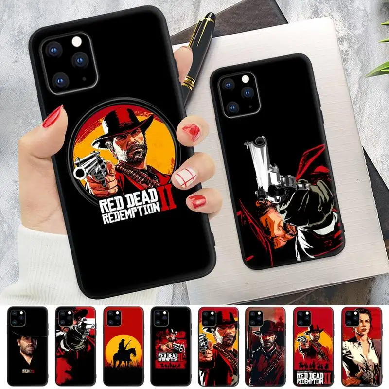 Силиконовый чехол Red Dead выкуп 2 для IPhone 13 Mini 12 11 Pro Max Xs X Xr 8 7 Plus Se 2020 | Мобильные