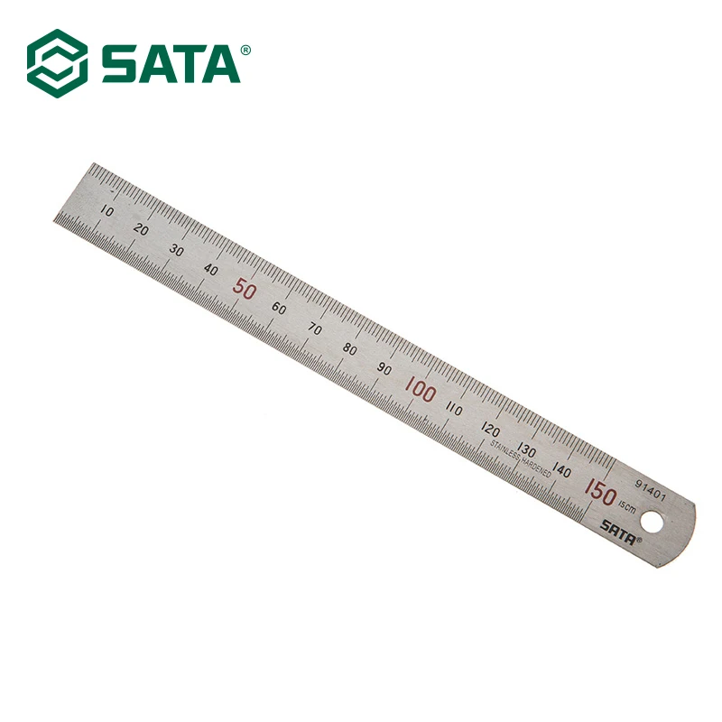 Линейка из нержавеющей стали SATA линейка 150 мм 91401 | Инструменты