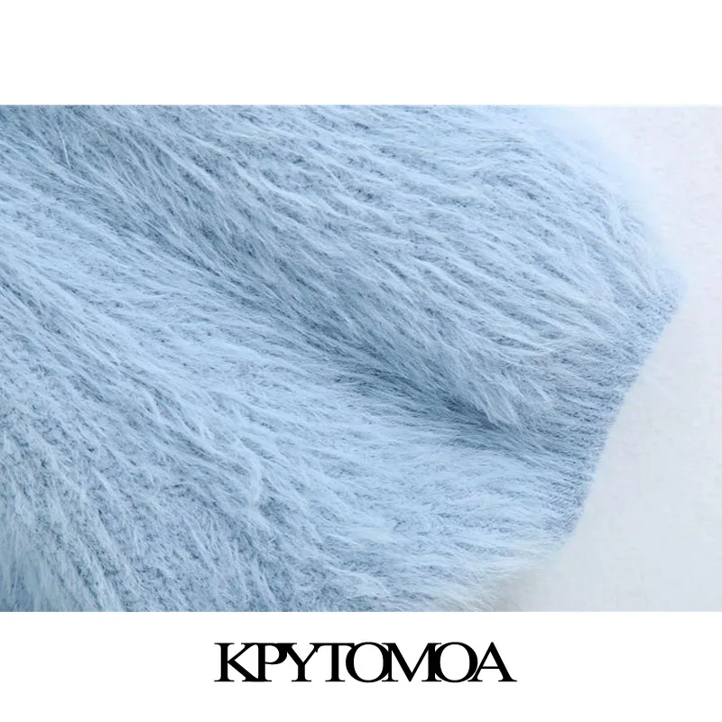 

KPYTOMOA Women 2020 Chic Fashion Soft Touch Knitted Shorts Vintage High Elastic Waist Female Short Pants Mujer