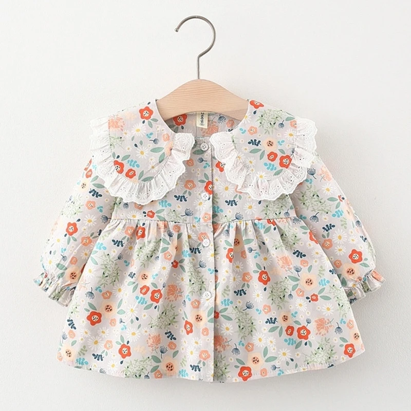 

Fashion New Newborn Baby Girl Dress For Girls Floral Princess Dresses Toddler Kids Clothing 2021 Autumn Sweet Children's Clothes