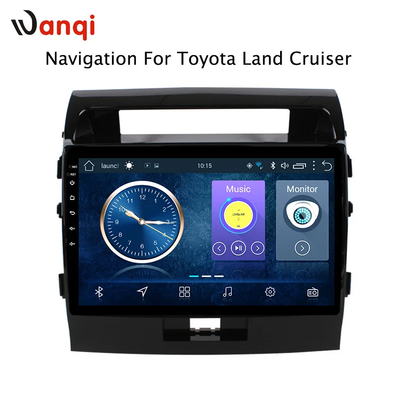 Автомобильная Мультимедийная система wanqi 10 1 дюймов Android cd GPS для Toyota land cruiser 2007 2008
