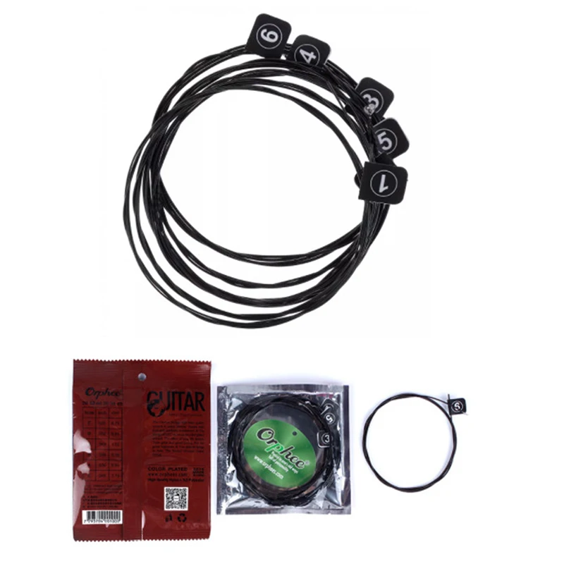 6 шт./лот золото/черный/серебристый классический гитарная струна NX35 C цвет медным